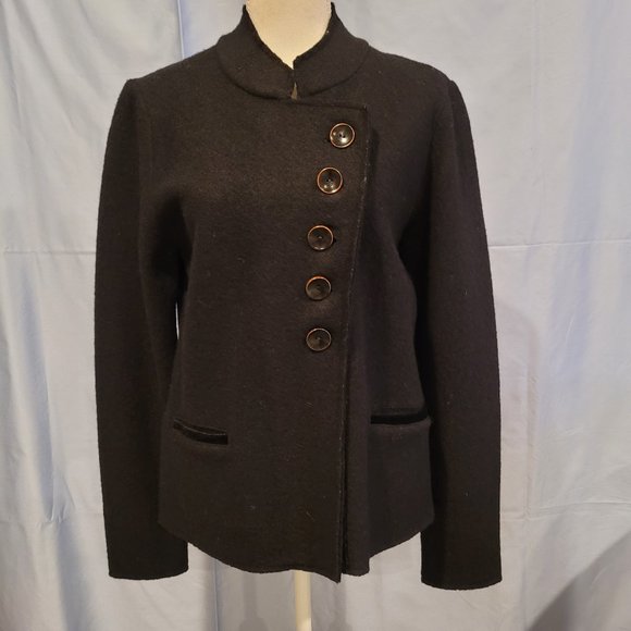 ANTROPOLOGIE NWT  wool black jacket size L - Picture 1 of 8